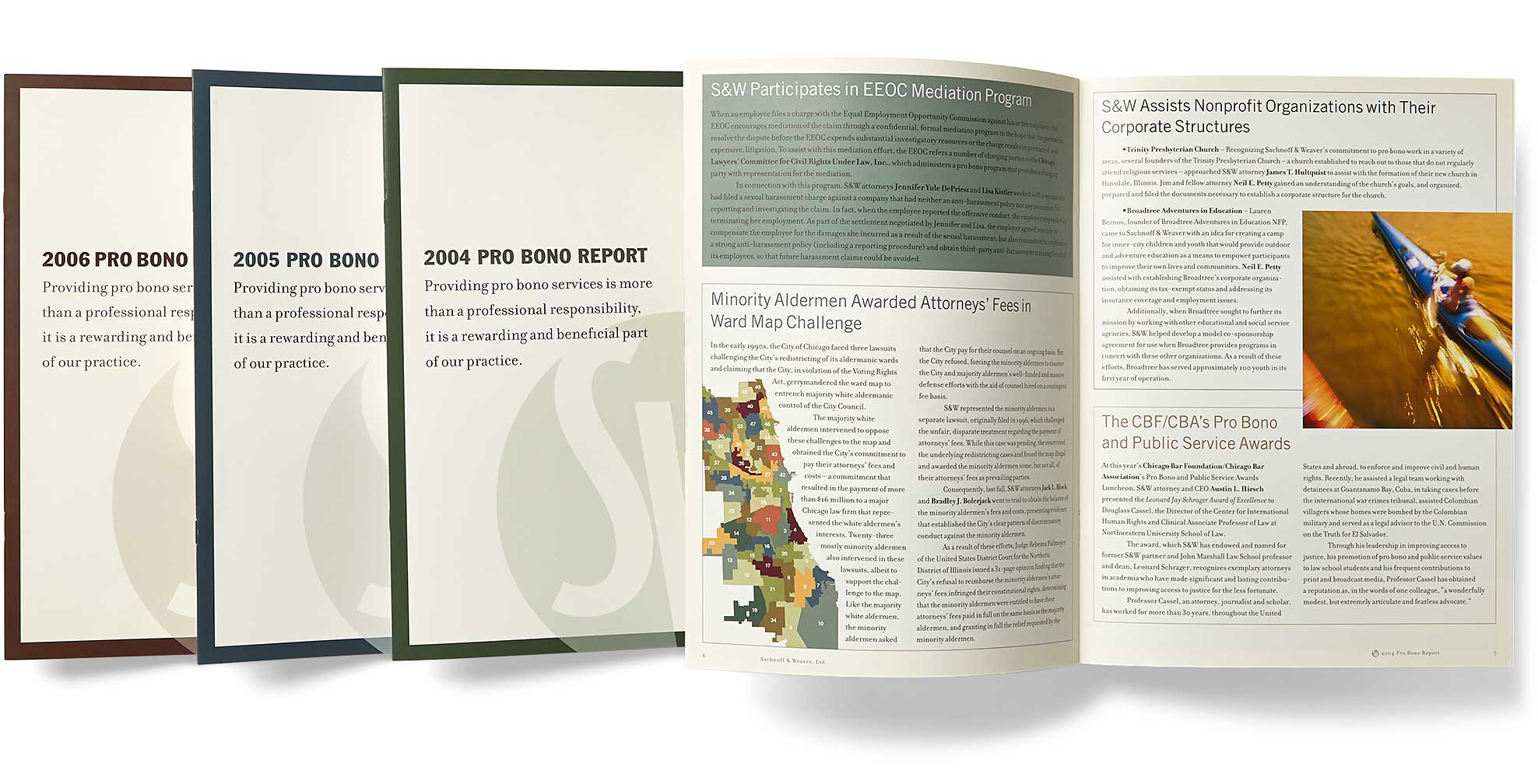 sachnoff-and-weaver_pro-bono-brochures.jpg Art Direction by: Bart Crosby, Crosby Associates